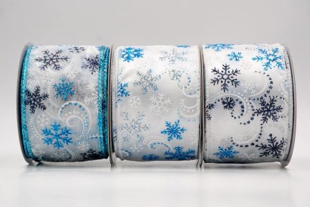 Glitter Snowflake & Swirl Wired Ribbon_KF9817.KF9818.KF9819.KF9820